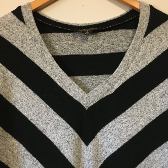 Punky Grey Black Tire Chevron Stripe Sweater - Picture 3 of 16